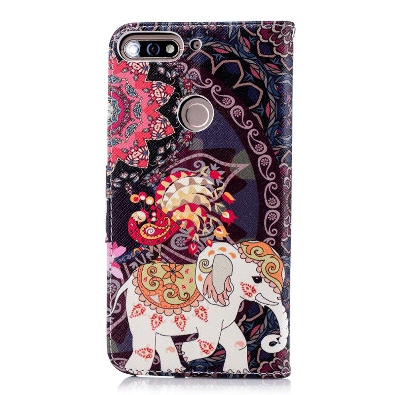 Flip Cover Honor 7C Etnisk Elefantmandala