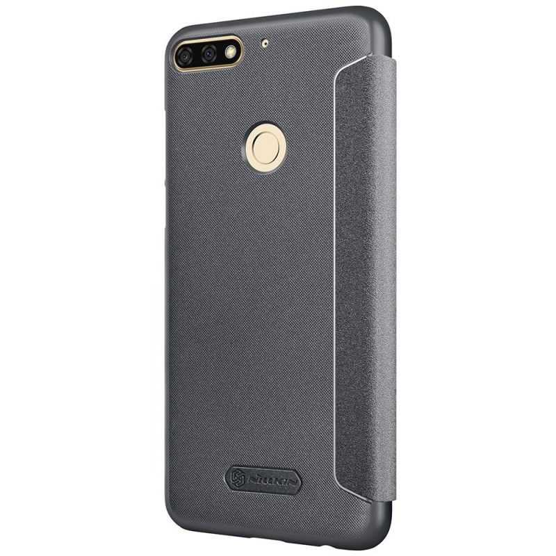 Læder Cover for Honor 7C Sort Nillkin