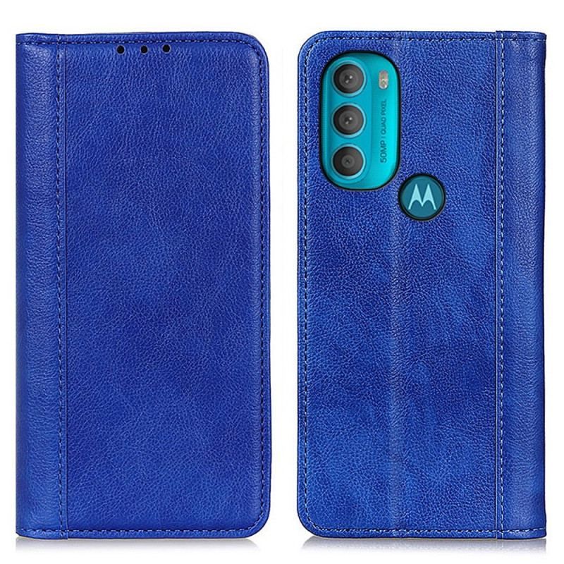 Cover Moto G71 5G Flip Cover Elegance Split Litchi Læder