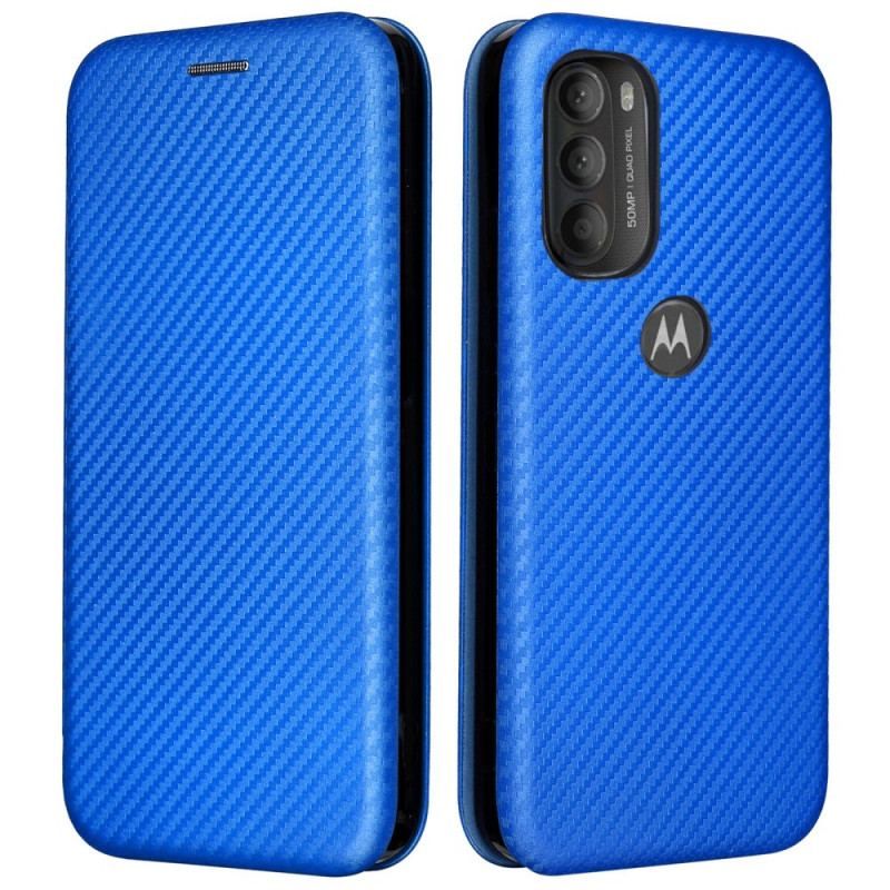 Cover Moto G71 5G Flip Cover Farvet Carbon Silikone