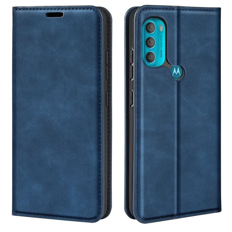 Cover Moto G71 5G Flip Cover Silkeblødt Lædereffekt