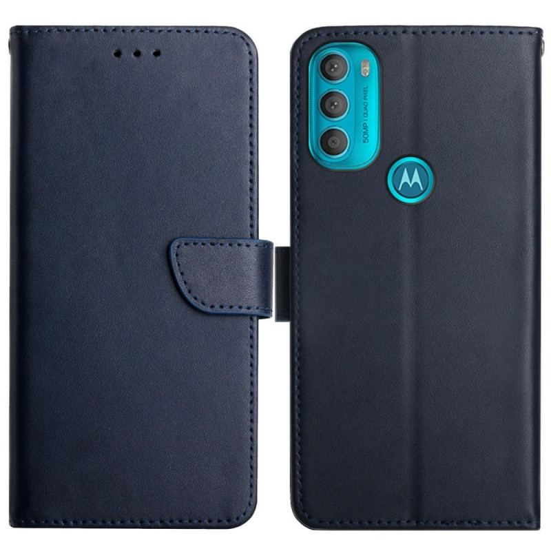 Flip Cover Moto G71 5G Ægte Nappa Læder