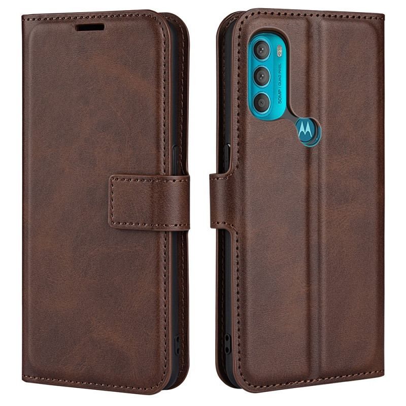 Flip Cover Moto G71 5G Slank Ekstrem Lædereffekt