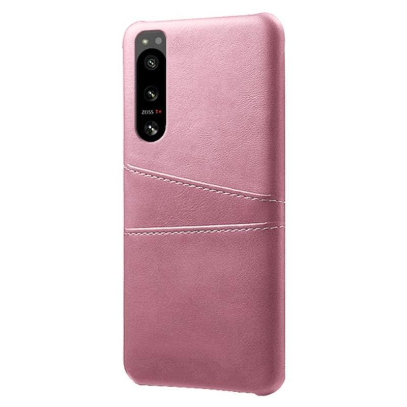 Cover Sony Xperia 5 IV Kortholder I Lædereffekt