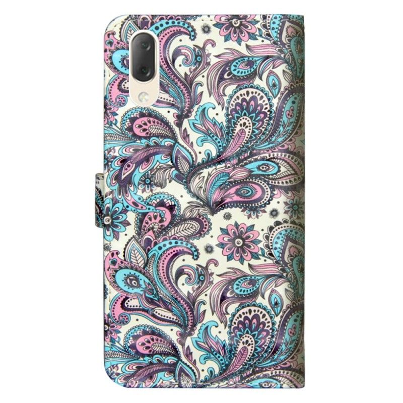 Flip Cover Læder Sony Xperia L3 Mønstrede Blomster