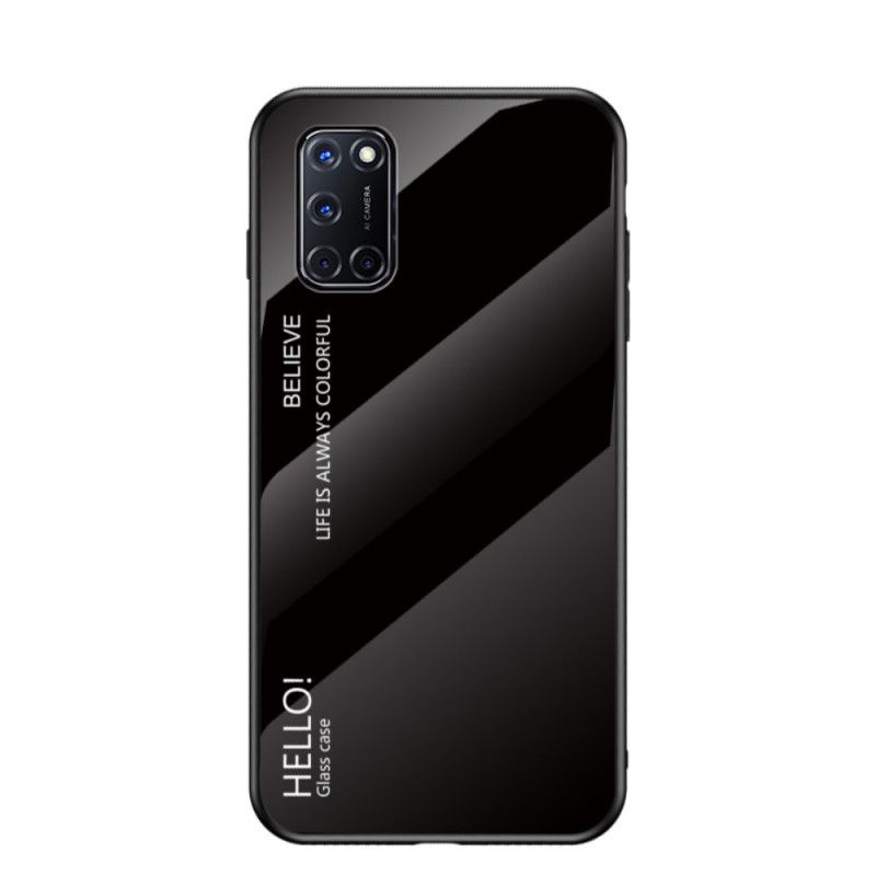 Cover Oppo A72 Sort Hej Hærdet Glas