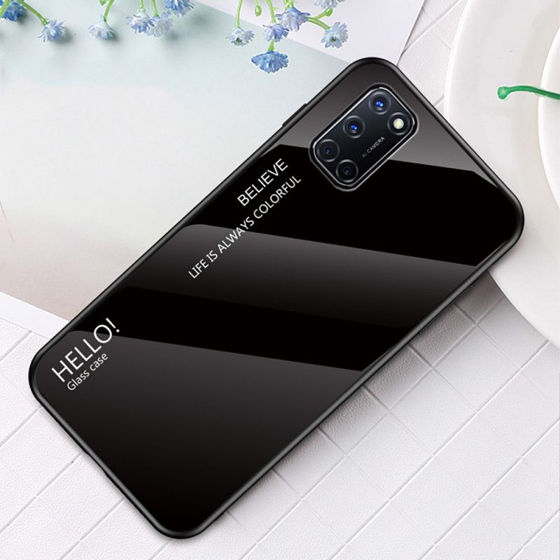 Cover Oppo A72 Sort Hej Hærdet Glas