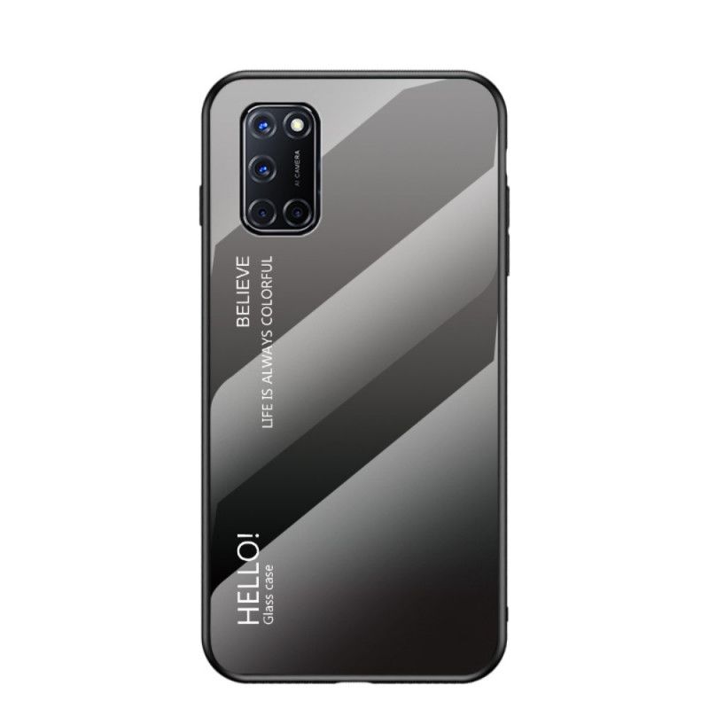 Cover Oppo A72 Sort Hej Hærdet Glas