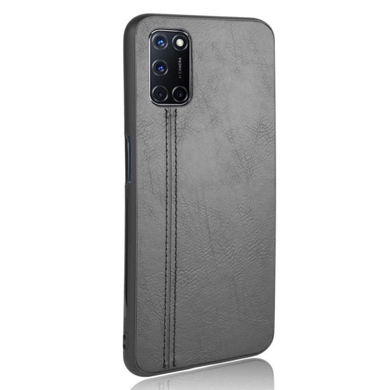 Cover Oppo A72 Sort Mobilcover Syet Lædereffekt