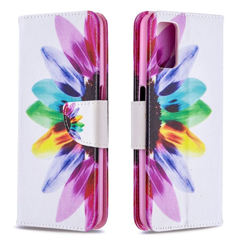 Flip Cover Læder for Oppo A72 Akvarelblomst