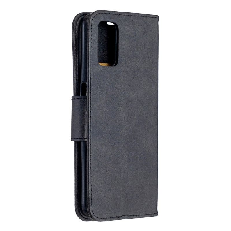 Flip Cover Oppo A72 Sort Mobilcover Glat Skrå Flap