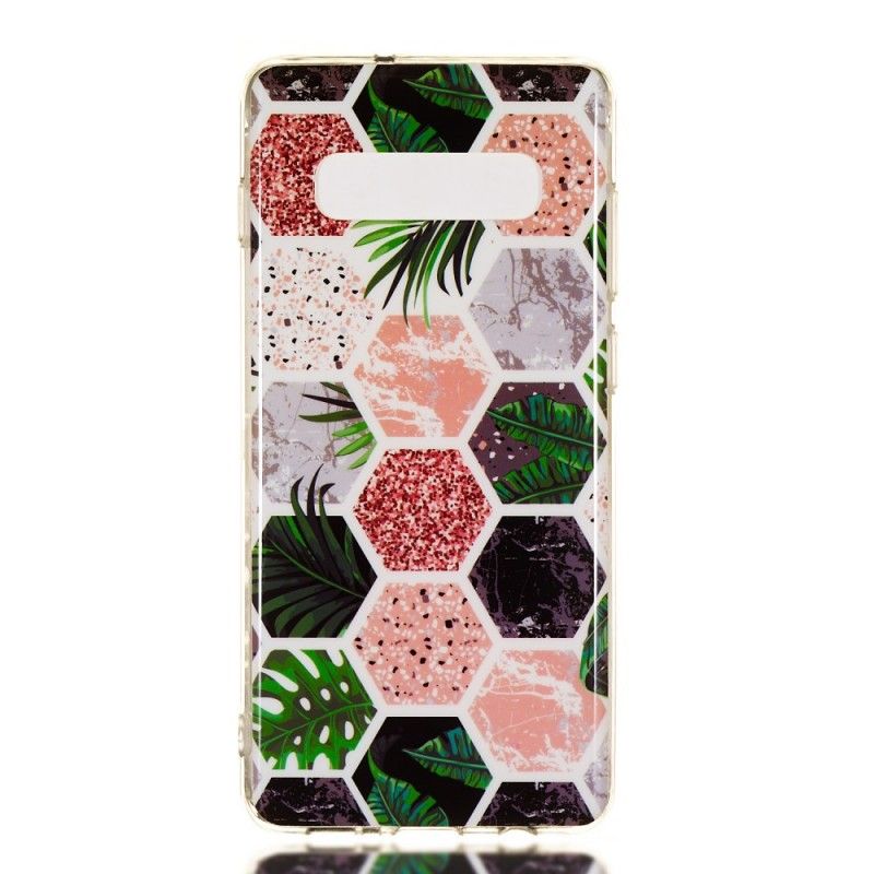 Cover for Samsung Galaxy S10 Plus Glitter Bikuber Og Urter