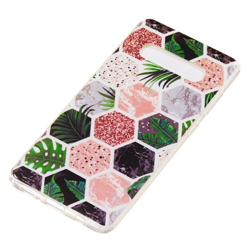 Cover for Samsung Galaxy S10 Plus Glitter Bikuber Og Urter