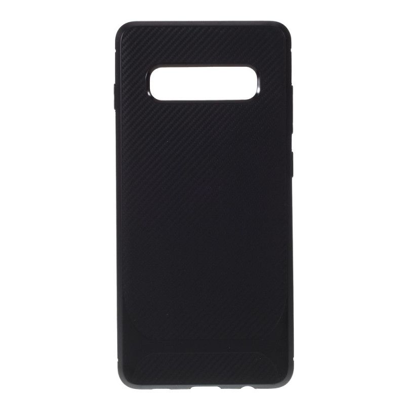 Cover for Samsung Galaxy S10 Plus Sort Enkelt Fleksibelt Kulfiber