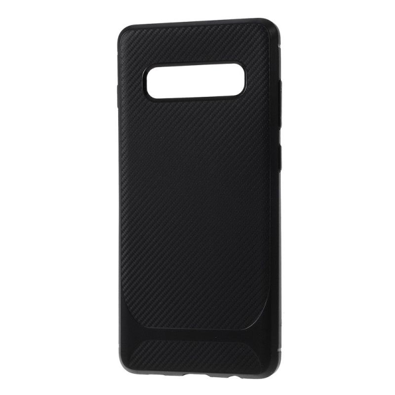 Cover for Samsung Galaxy S10 Plus Sort Enkelt Fleksibelt Kulfiber