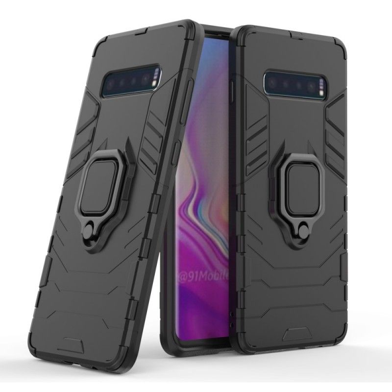 Cover for Samsung Galaxy S10 Plus Sort Resistent Ring