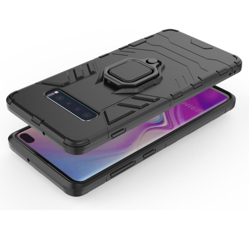 Cover for Samsung Galaxy S10 Plus Sort Resistent Ring