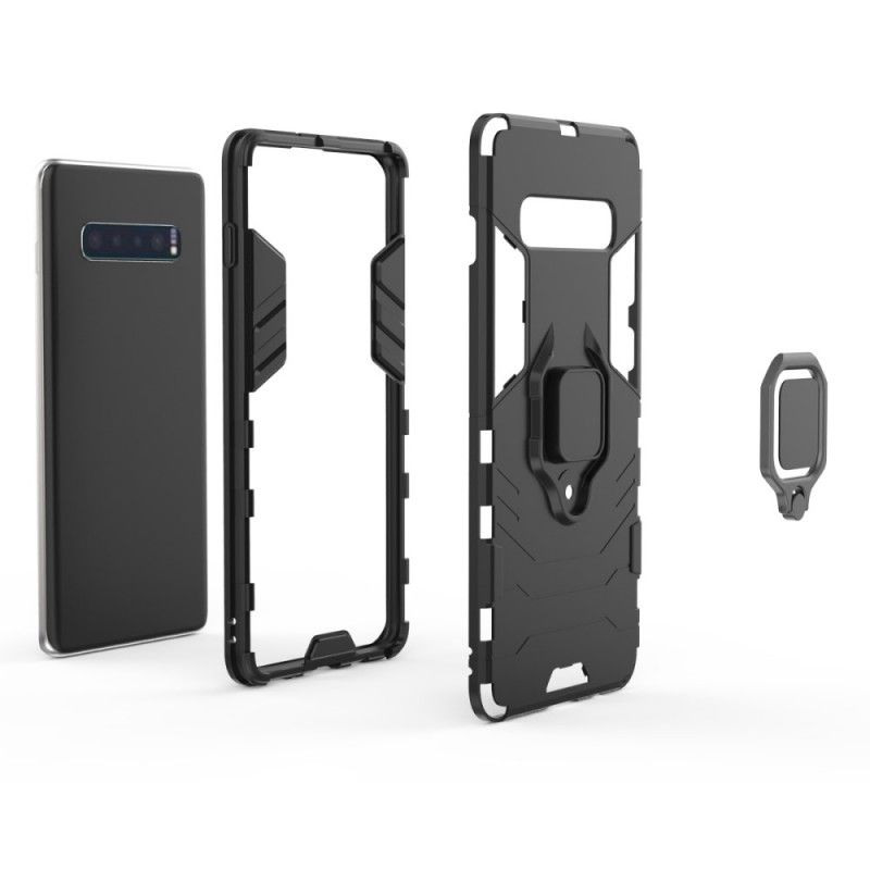 Cover for Samsung Galaxy S10 Plus Sort Resistent Ring