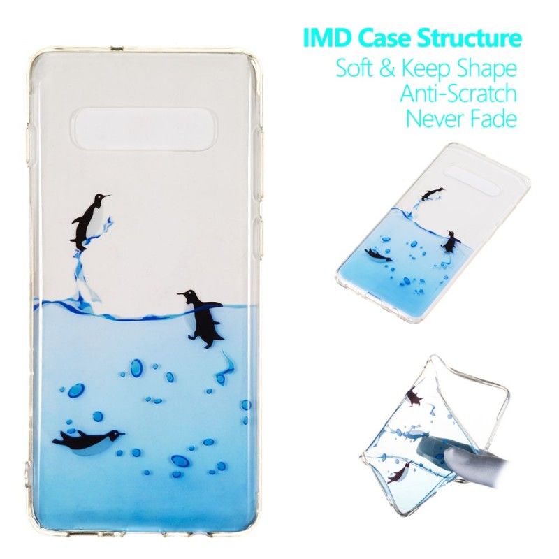 Cover for Samsung Galaxy S10 Plus Spil Pingviner