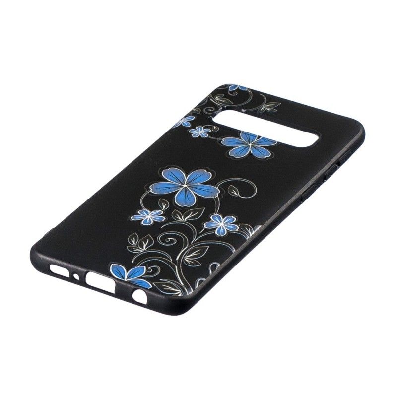 Cover Samsung Galaxy S10 Plus Blå Blomster