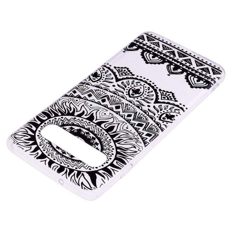 Cover Samsung Galaxy S10 Plus Mobilcover Gennemsigtig Blomstermandala