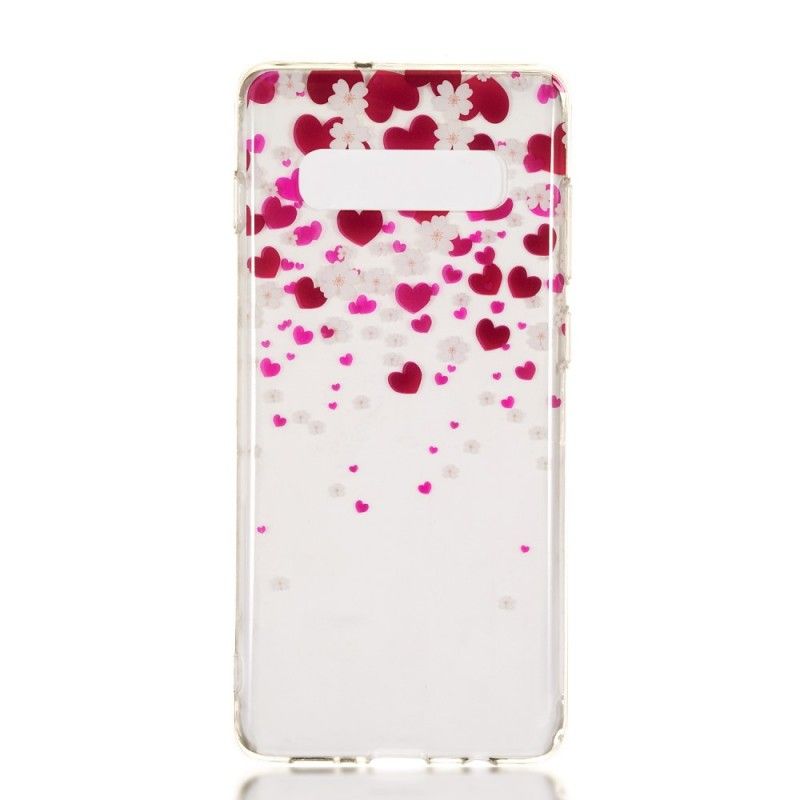 Cover Samsung Galaxy S10 Plus Mobilcover Hjerteregn