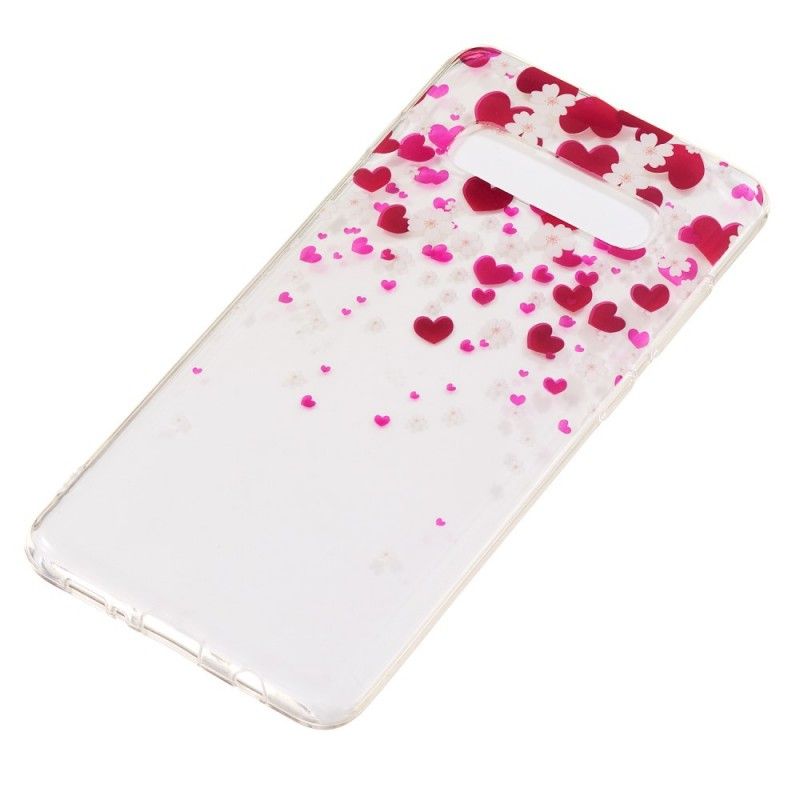 Cover Samsung Galaxy S10 Plus Mobilcover Hjerteregn