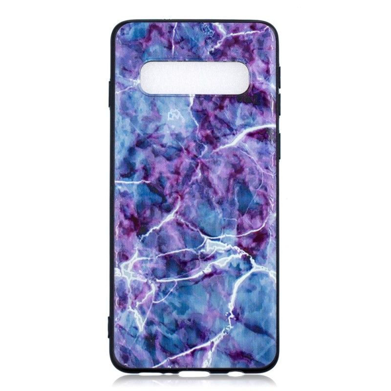 Cover Samsung Galaxy S10 Plus Mobilcover Lilla Marmor