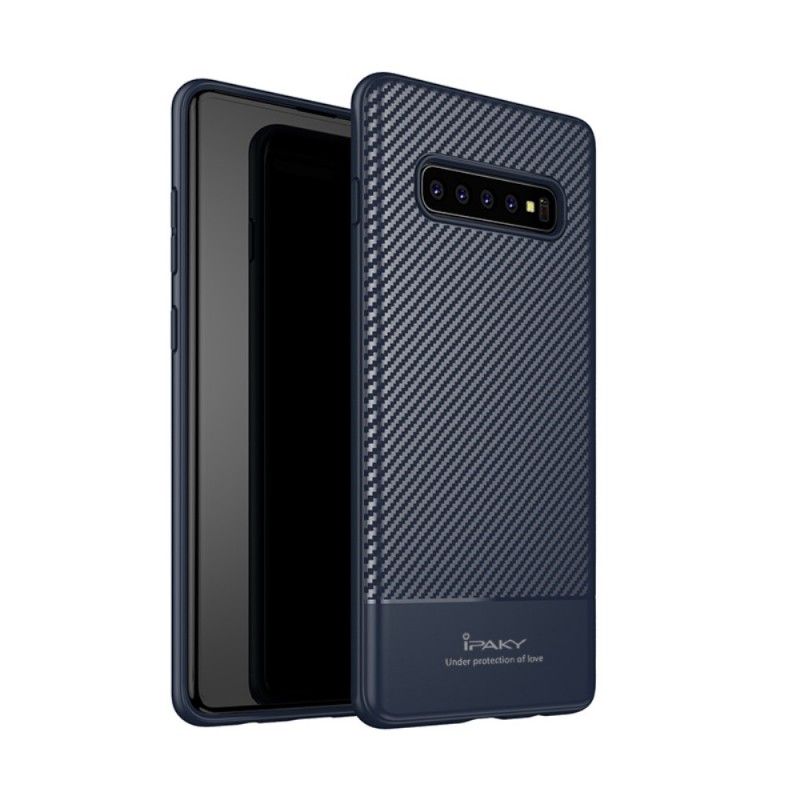 Cover Samsung Galaxy S10 Plus Sort Ipaky Kulfiber