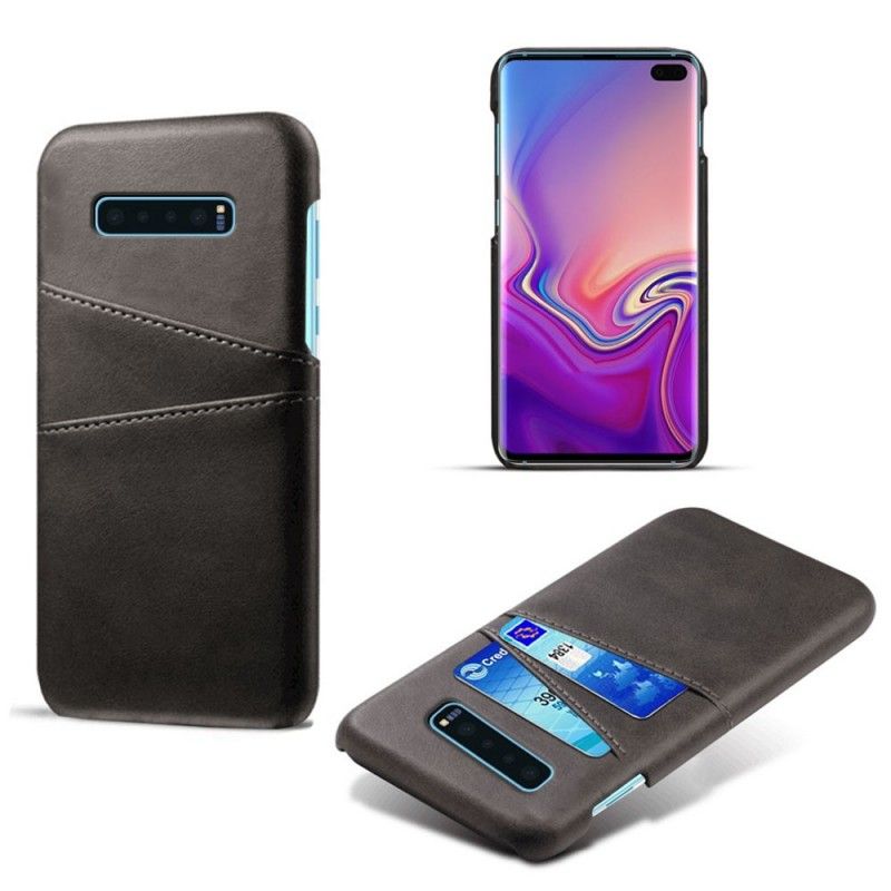 Cover Samsung Galaxy S10 Plus Sort Kortholder Original