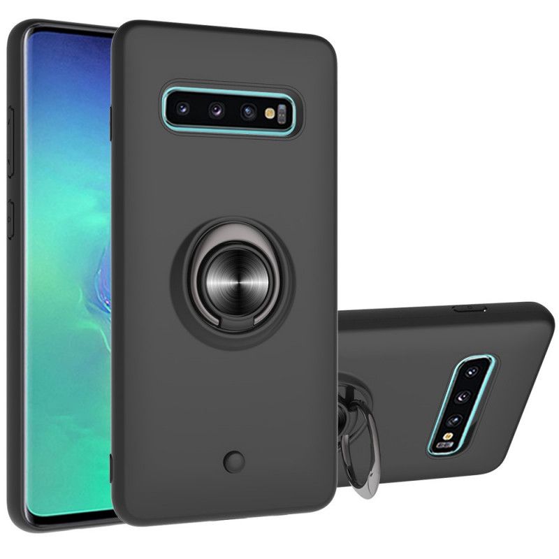 Cover Samsung Galaxy S10 Plus Sort Mobilcover Aftagelig Med Ring