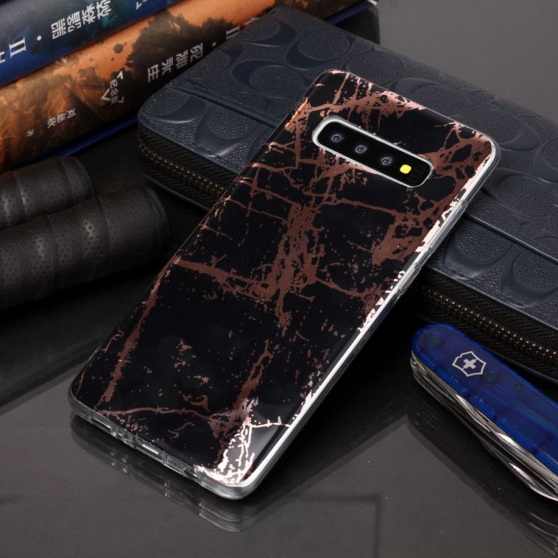 Cover Samsung Galaxy S10 Plus Sort Ultra Designer Marmor