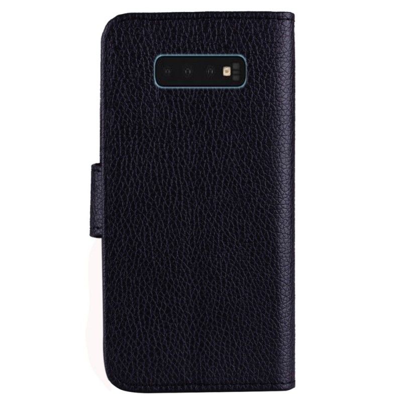 Flip Cover Læder for Samsung Galaxy S10 Plus Imiteret Læder Af Litchikorn