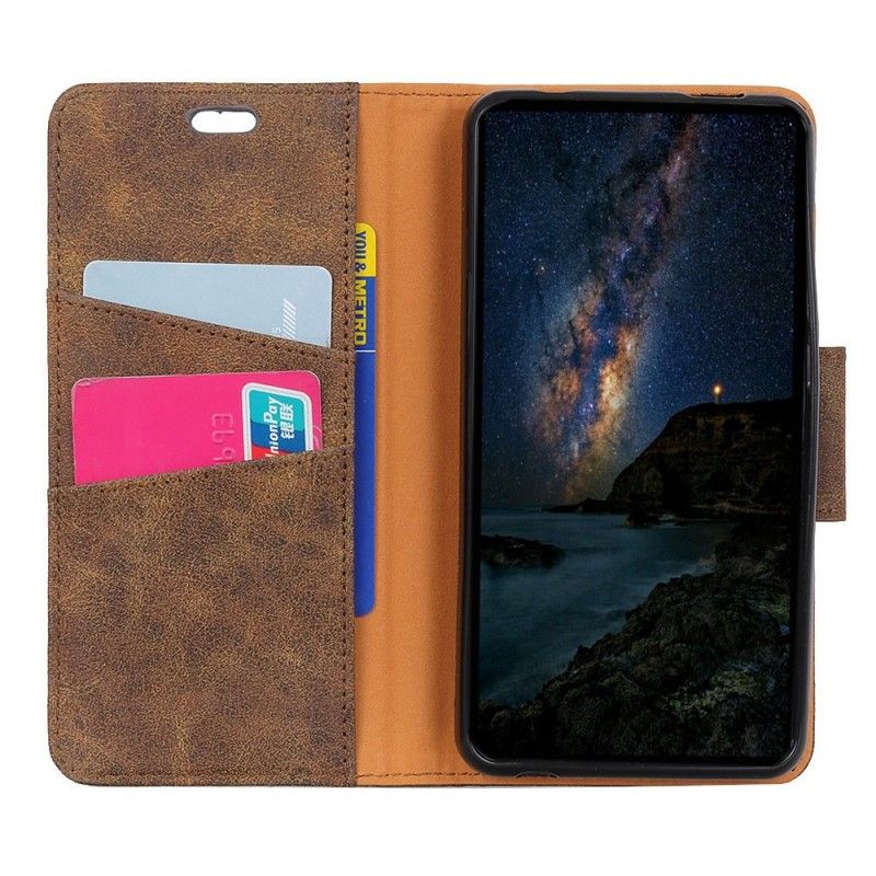 Flip Cover Læder for Samsung Galaxy S10 Plus Retro Kunstlæderklap