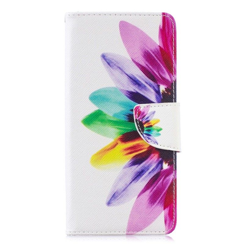 Flip Cover Læder Samsung Galaxy S10 Plus Akvarelblomst Original