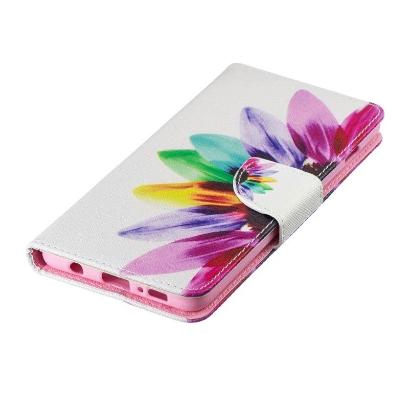 Flip Cover Læder Samsung Galaxy S10 Plus Akvarelblomst Original