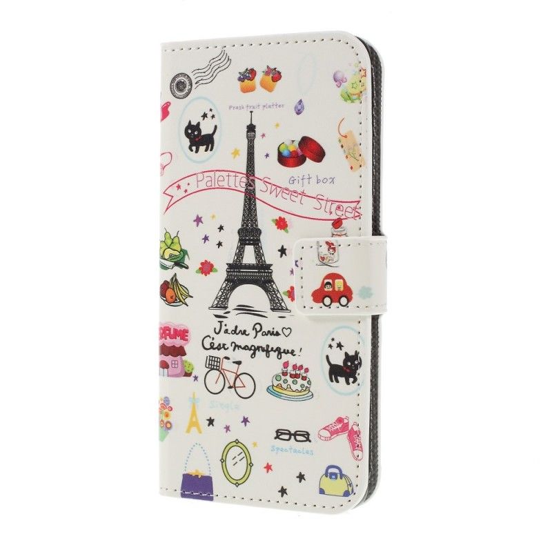 Flip Cover Læder Samsung Galaxy S10 Plus Jeg Elsker Paris Beskyttelse