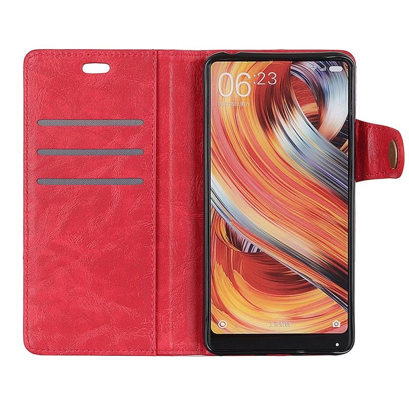 Flip Cover Læder Samsung Galaxy S10 Plus Kunstnerisk Knap