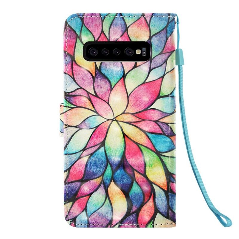 Flip Cover Læder Samsung Galaxy S10 Plus Optisk Farve