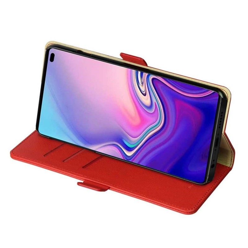 Flip Cover Læder Samsung Galaxy S10 Plus Rød Dzgogo Miloserie