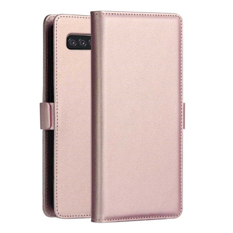 Flip Cover Læder Samsung Galaxy S10 Plus Rød Dzgogo Miloserie