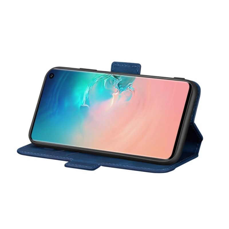 Flip Cover Læder Samsung Galaxy S10 Plus Rød To-Tone Lodret Linje