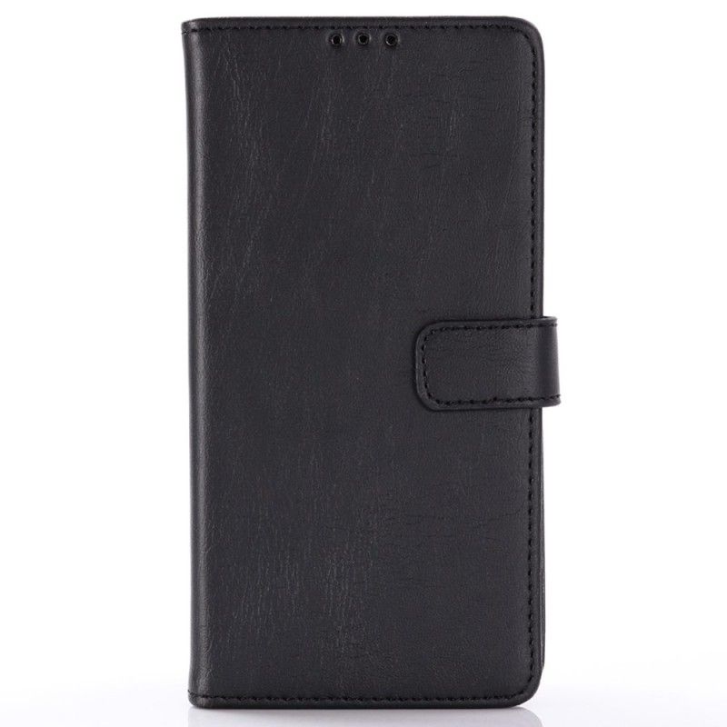 Flip Cover Læder Samsung Galaxy S10 Plus Sort Vintage Kunstlæder