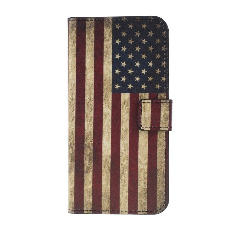 Flip Cover Læder Samsung Galaxy S10 Plus Usa Flag