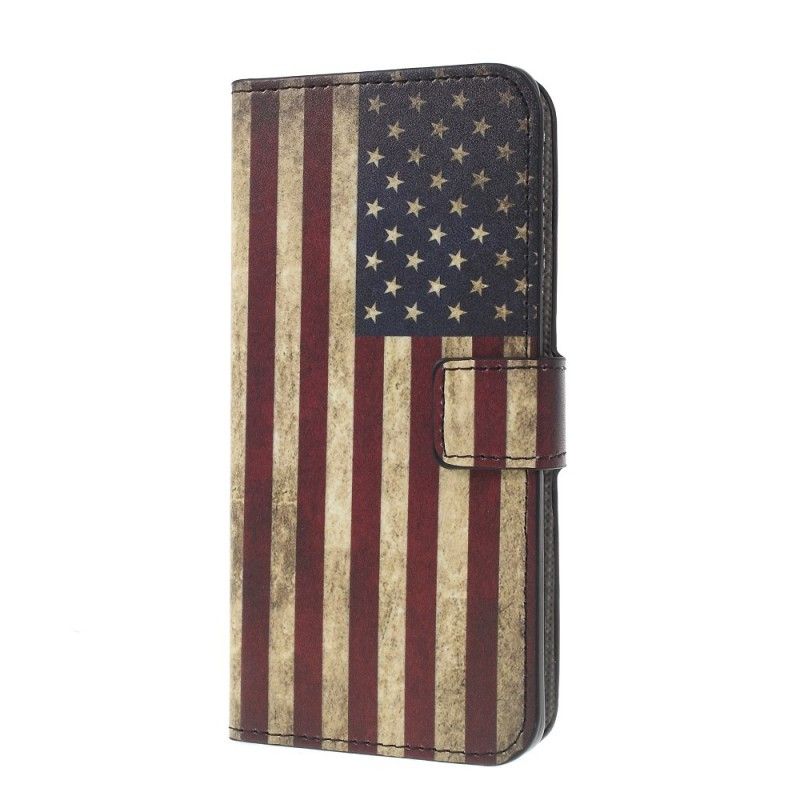 Flip Cover Læder Samsung Galaxy S10 Plus Usa Flag