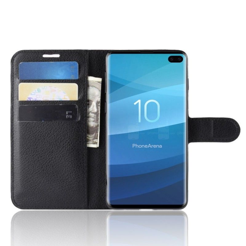 Flip Cover Samsung Galaxy S10 Plus Sort Mobilcover Klassisk