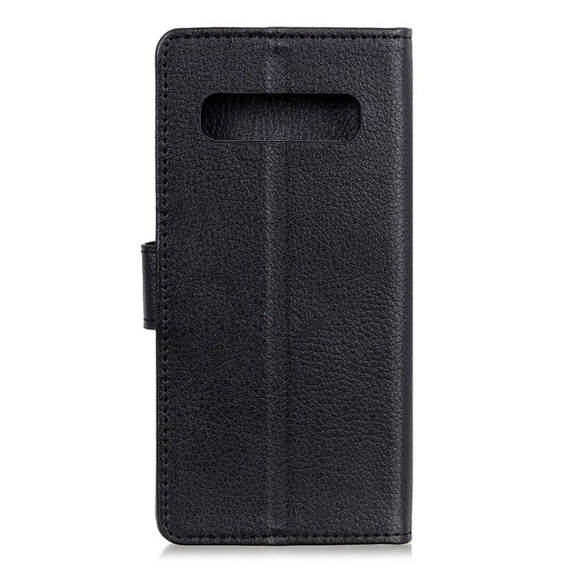 Flip Cover Samsung Galaxy S10 Plus Sort Mobilcover Retro Kunstlæder