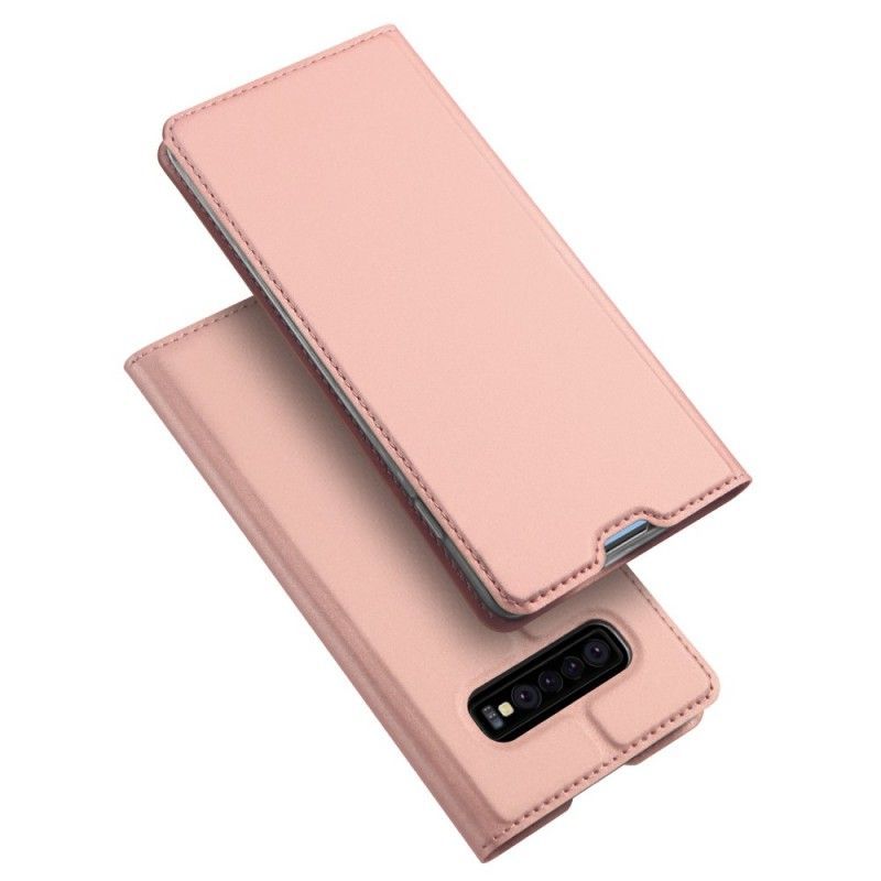 Læder Cover Samsung Galaxy S10 Plus Sort Førsteklasses Serie