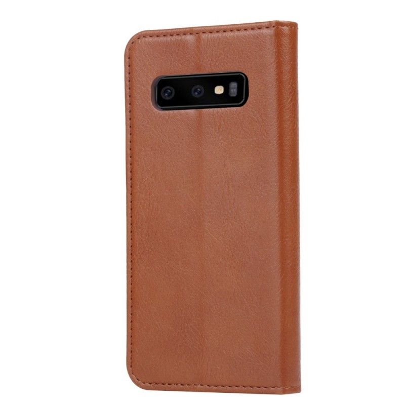 Læder Cover Samsung Galaxy S10 Plus Sort Mobilcover Kortholder I Kunstlæder