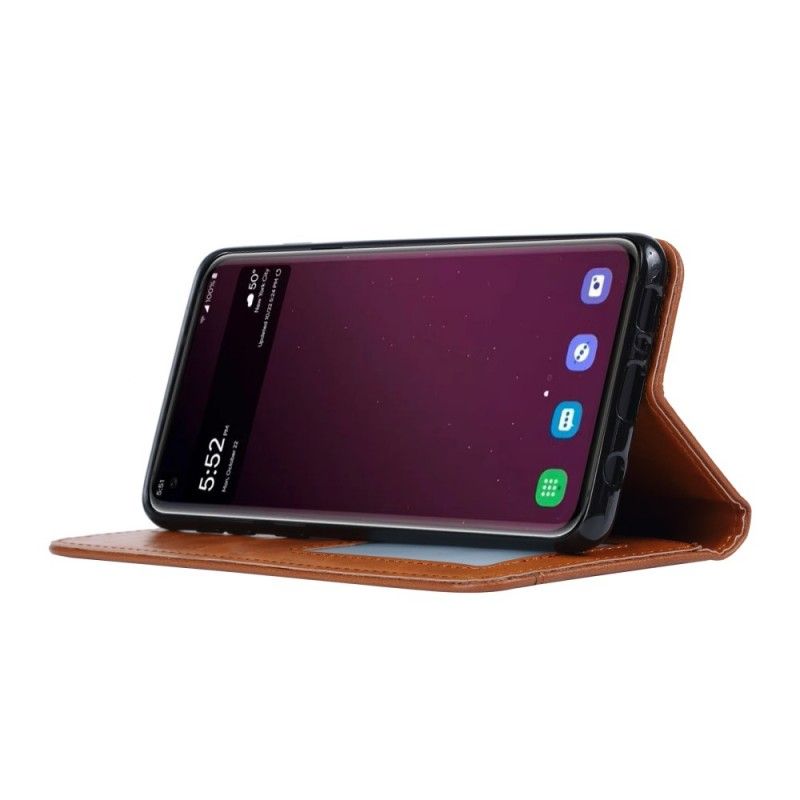 Læder Cover Samsung Galaxy S10 Plus Sort Mobilcover Kortholder I Kunstlæder